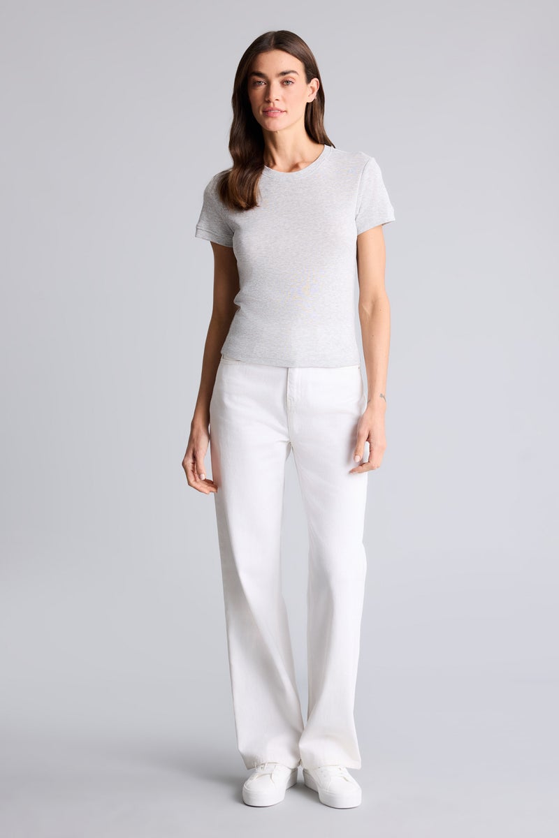 ديفاكتو تيشيرت نص كم سادة بيزك سليم فيت وياقة مستديرة - Image 2