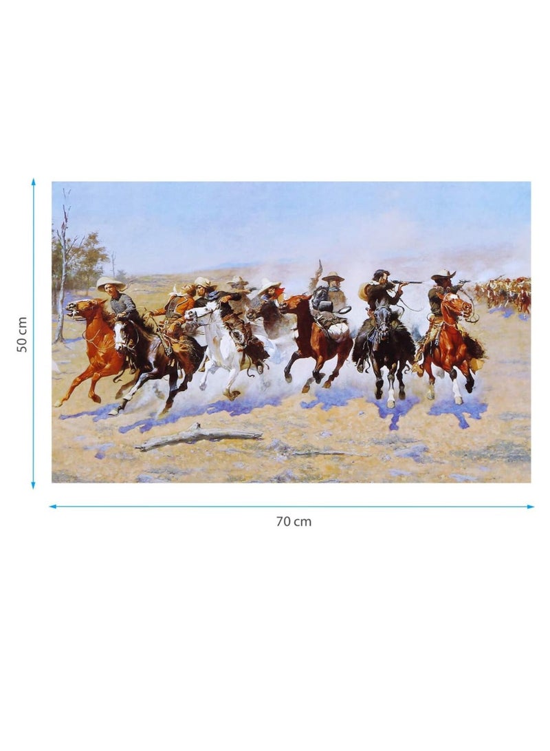 بازل تويز ألعاب أحجية الصور المقطوعة تساعد الأيدي: رعاة البقر الغربيين، للأطفال والعائلات، ألغاز ألغاز مثيرة للعقل - أكبر 29.5 بوصة × 19.6 بوصة - Image 4