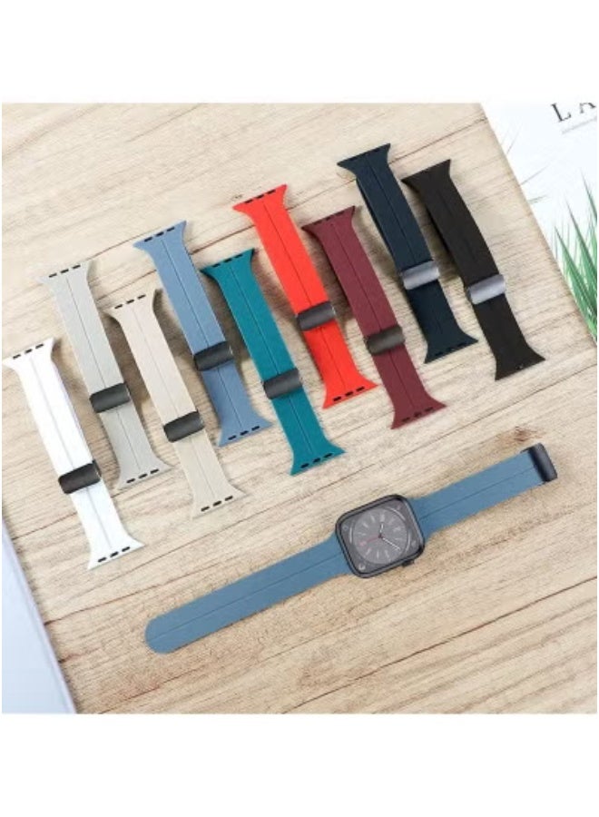 Soft Silicone Sport Apple Watch Band – Compatible with 38mm, 40mm & 41mm Models | Sweat-Resistant & Skin-Friendly Strap for Men and Women | Quick Release, Lightweight, Flexible & Durable Watch Band | Adjustable Fit for All-Day Comfort & Active Wear