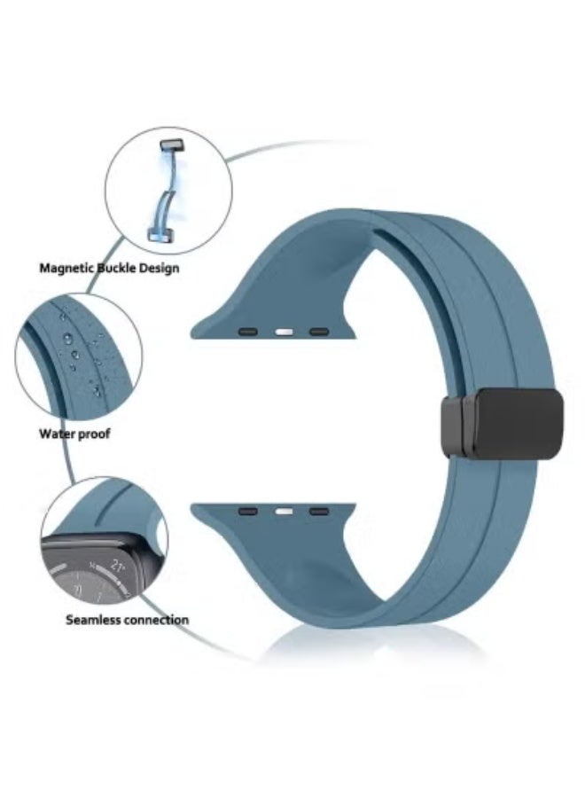 Soft Silicone Sport Apple Watch Band – Compatible with 38mm, 40mm & 41mm Models | Sweat-Resistant & Skin-Friendly Strap for Men and Women | Quick Release, Lightweight, Flexible & Durable Watch Band | Adjustable Fit for All-Day Comfort & Active Wear