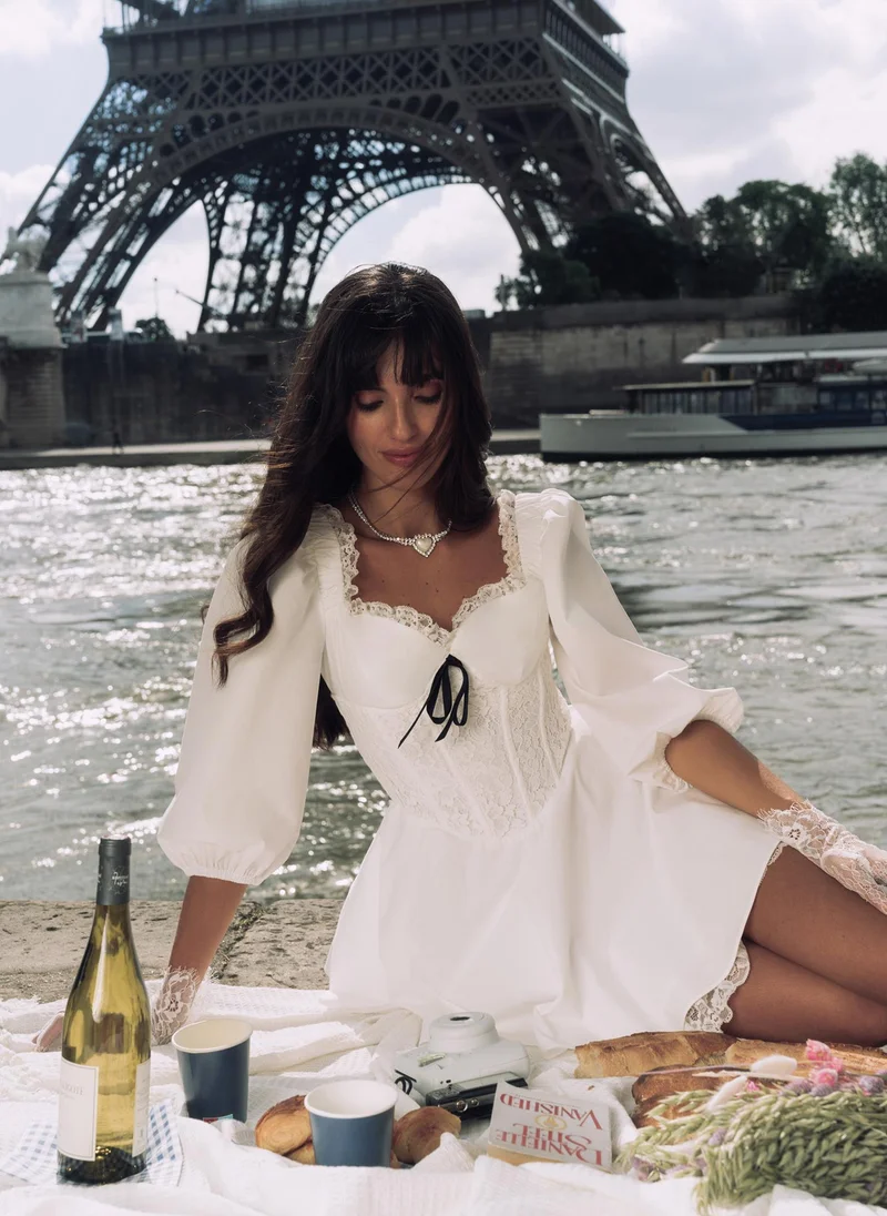 Lichi Mini dress with lace corset