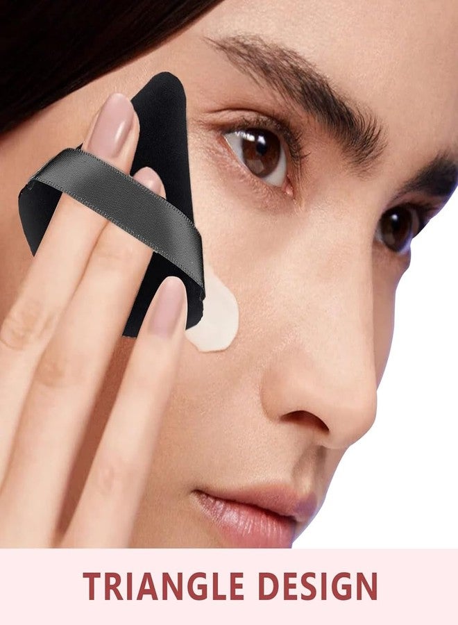 Gonegal 12 Pieces 4-Soft Face Triangle with 4-Round Makeup Puff, 4- Finger Soft Makeup Puff, for Loose Powder Body Cosmetic Foundation Sponges Makeup Tool Multicolors - Image 4
