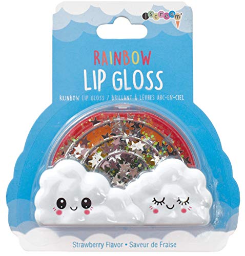 iscream Happiest Rainbow Strawberry Scented Solid Lip Gloss in Glitter Case - Image 2