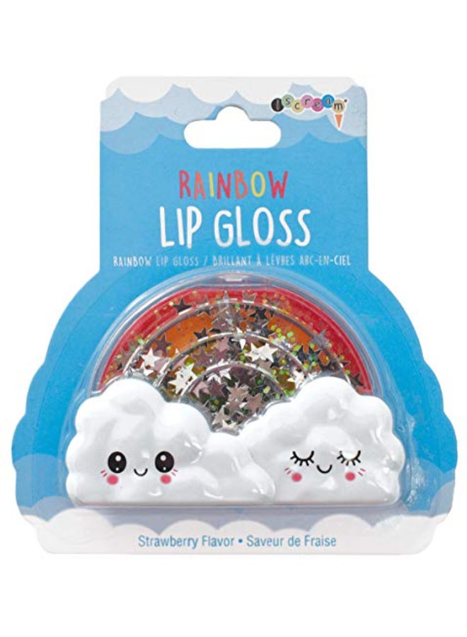 iscream Happiest Rainbow Strawberry Scented Solid Lip Gloss in Glitter Case - Image 1