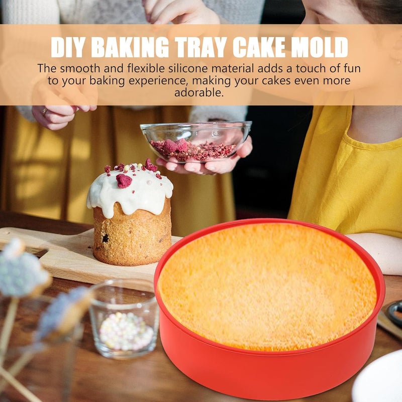 Round Silicone Cake Pans, Flexible Silicone Bakeware Set, Cake Molds for Layer, Cheese, and Chiffon, Suitable for Home and Professional Use - Image 5