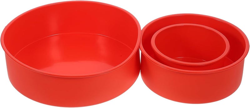 Round Silicone Cake Pans, Flexible Silicone Bakeware Set, Cake Molds for Layer, Cheese, and Chiffon, Suitable for Home and Professional Use - Image 1
