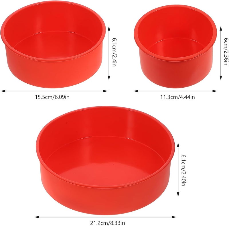 Round Silicone Cake Pans, Flexible Silicone Bakeware Set, Cake Molds for Layer, Cheese, and Chiffon, Suitable for Home and Professional Use - Image 2