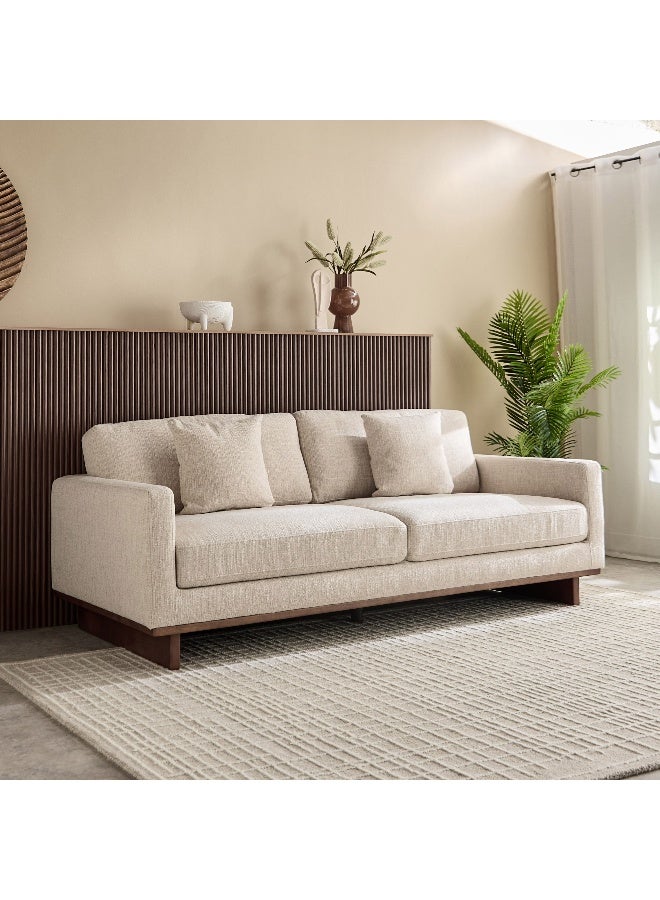 Home Box Monza 3-Seater Fabric Sofa with 3 Cushions - Image 1