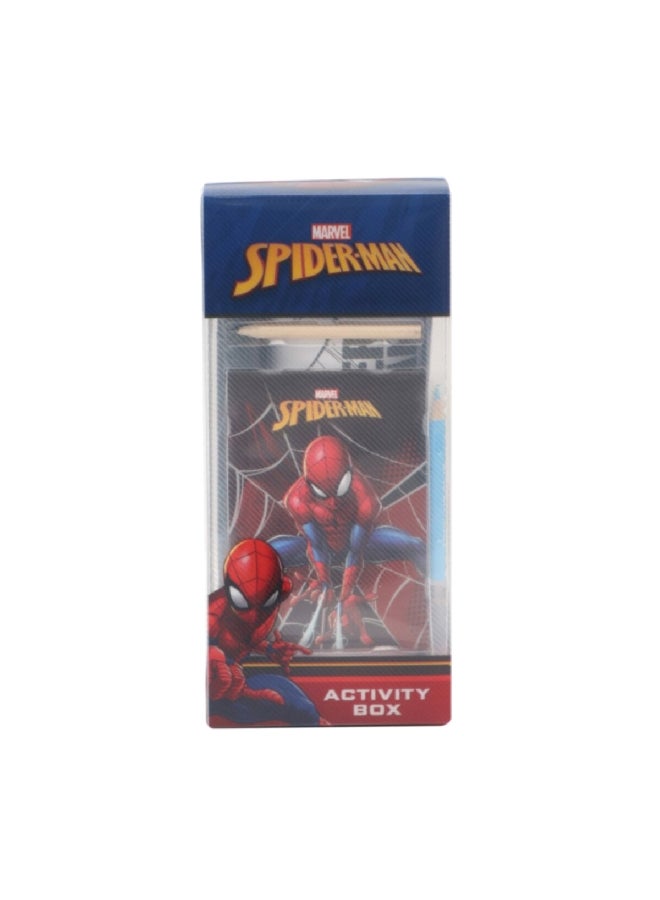 First Kid Spiderman Kids Activity Box with Metal Pencil Case Multicolour 24 x 9.5 x 11 cm FK-SP-2104 - Image 1