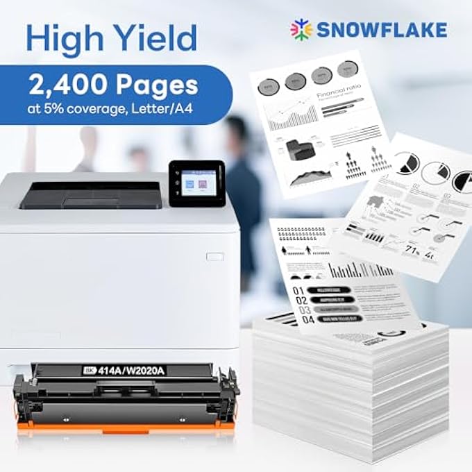 414A TONER CARTRIDGES COMPATIBLE 414A W2020A REPLACEMENT FOR HP COLOR PRO MFP M479FDN M479FDW M454DW M454DN M479 M454 (1 BLACK) - Image 3