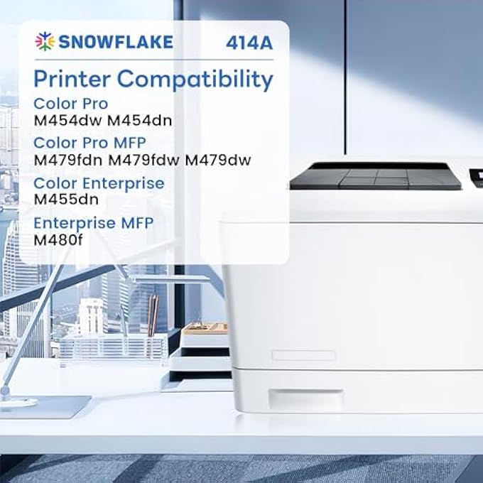 414A TONER CARTRIDGES COMPATIBLE 414A W2020A REPLACEMENT FOR HP COLOR PRO MFP M479FDN M479FDW M454DW M454DN M479 M454 (1 BLACK) - Image 2