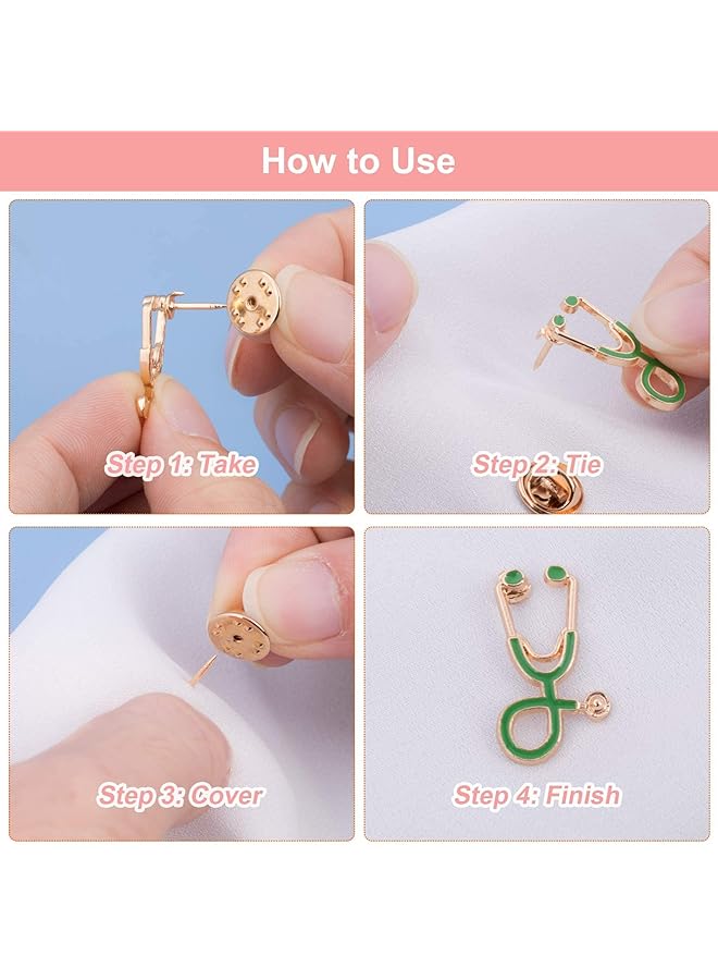 erorex Stethoscope Brooch Pins Doctor Nurse Stethoscope Enamel Lapel Pin Which Suitable For Medical Students Clothing Bags Women Men Children As A Gift 10Pcs - Image 3