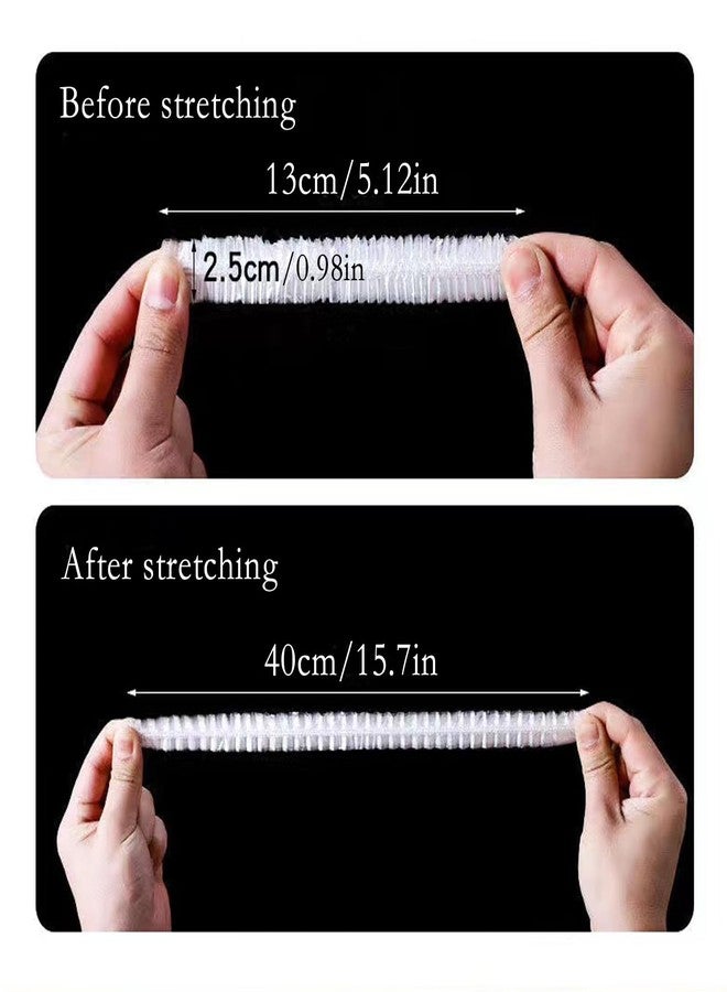 Zittop 100 PCS Fresh Keeping Bags with Elastic Disposable Plastic Bowl Cover Dish Cover Food Cover for Kitchen Bowl/Plates - Image 2