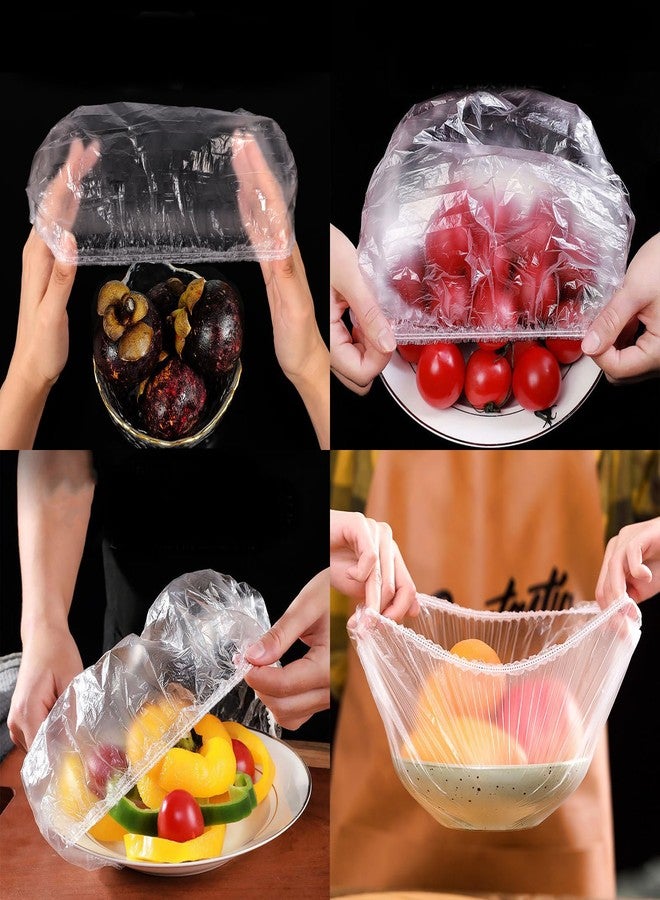 Zittop 100 PCS Fresh Keeping Bags with Elastic Disposable Plastic Bowl Cover Dish Cover Food Cover for Kitchen Bowl/Plates - Image 5