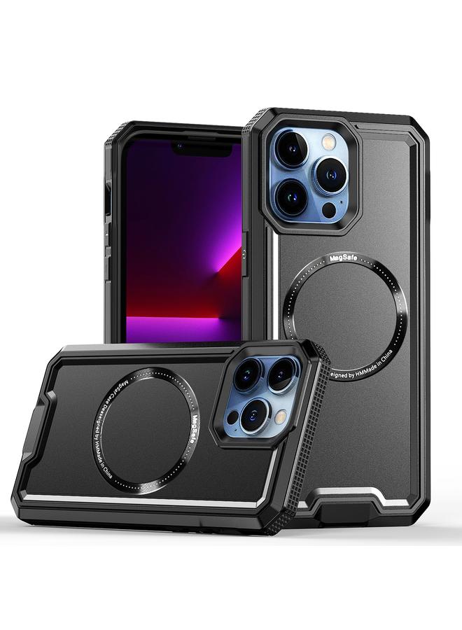 Zaboon Case For iPhone 12 Pro Max Armour Two-color MagSafe Magnetic TPU + PC Phone Case - Image 1