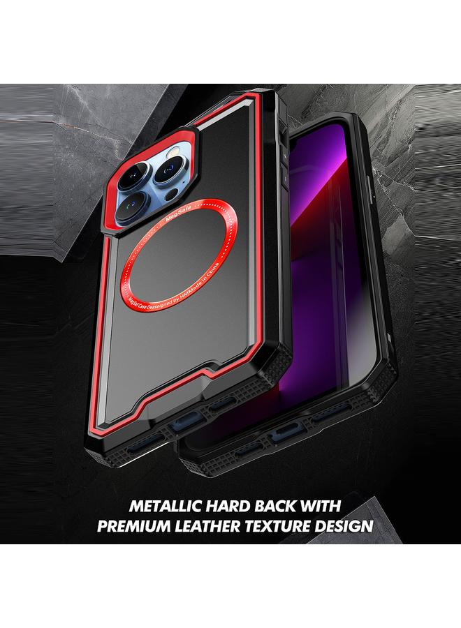 Zaboon Case For iPhone 12 Pro Max Armour Two-color MagSafe Magnetic TPU + PC Phone Case - Image 2