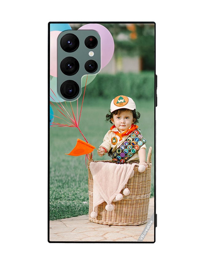 VR CREATIVE Protective Case Cover For Samsung Galaxy S22 Ultra 5G Boy In Basket Design Multicolour - Image 1
