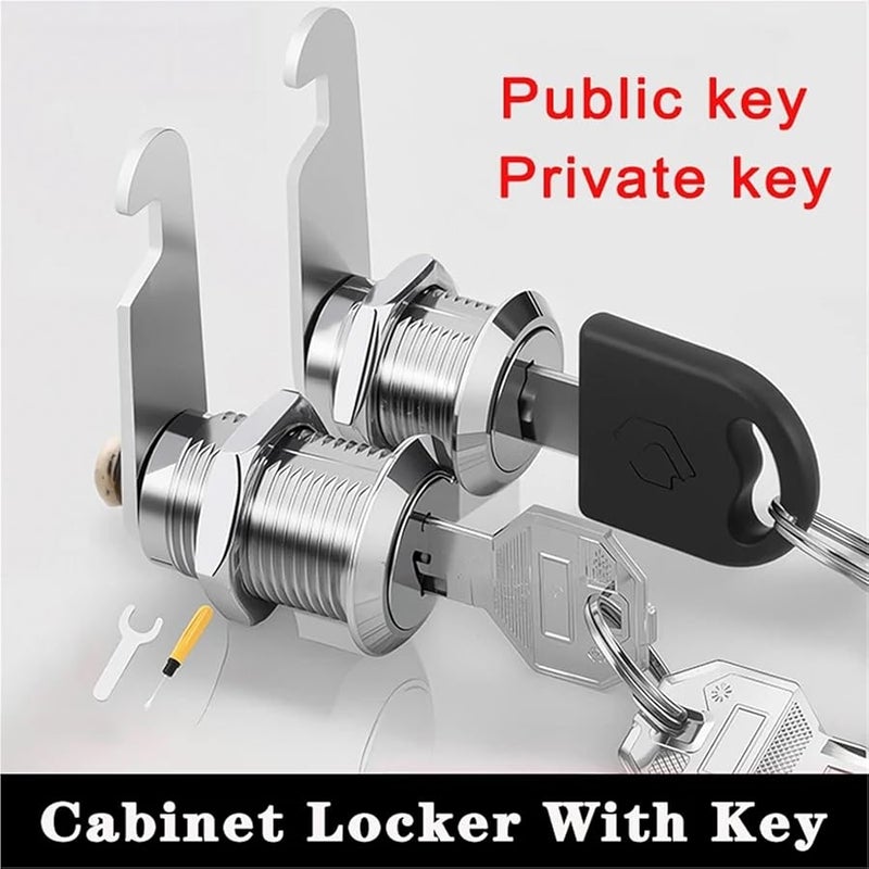 Cabinet Locks 5 Set Security Cam Lock Metal Cylinder with 2 Keys for Mailbox File Cabinet Furniture Hardware Color 3 - Image 4
