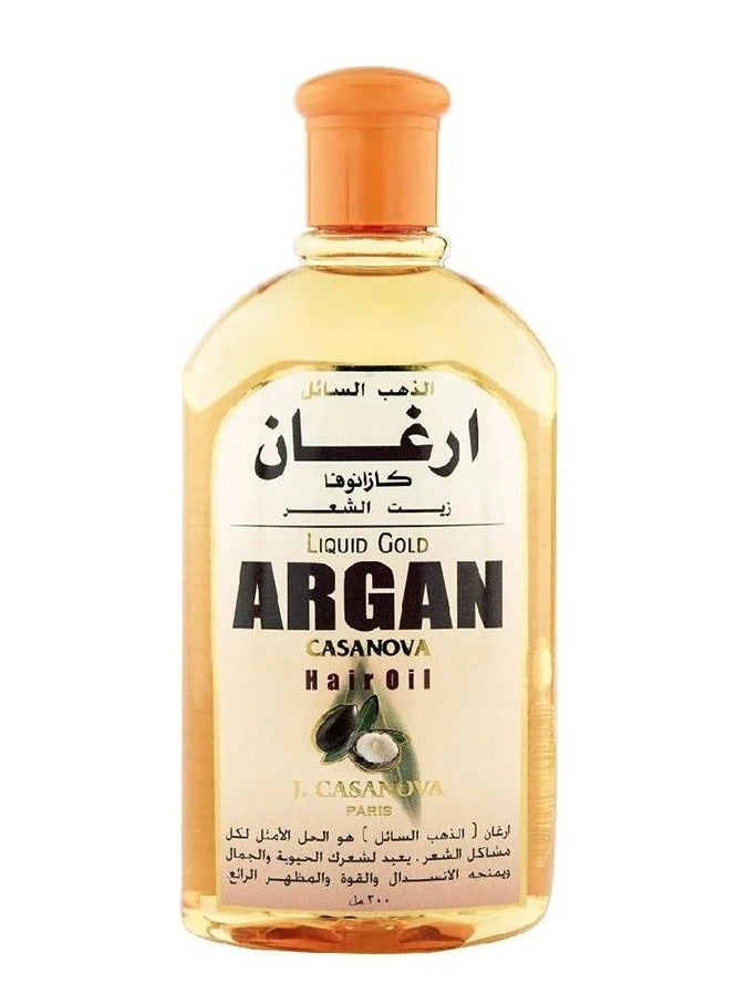 جيه كازانوفا زيت ارغان الذهب السائل للشعر - 300 مل - Image 2