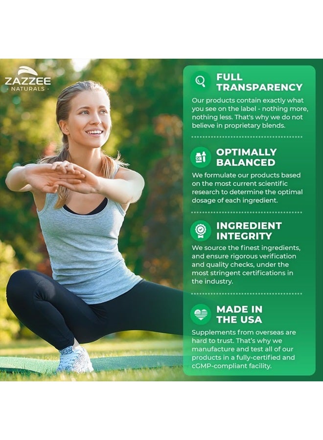 Zazzee Olive Leaf 50:1 Extract, 20,000 mg Strength, 150 Vegan Capsules - Image 4
