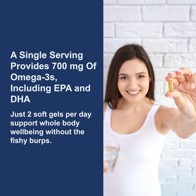 Carlson كارلسون زيت السمك الأفضل 700 ملغ أوميغا 3 زيت سمك نرويجي مكمل زيت سمك من مصادر مستدامة كبسولات زيت السمك أوميغا 3 مكمل أوميغا 3 بنكهة الليمون 240 كبسولة لينة - Image 4