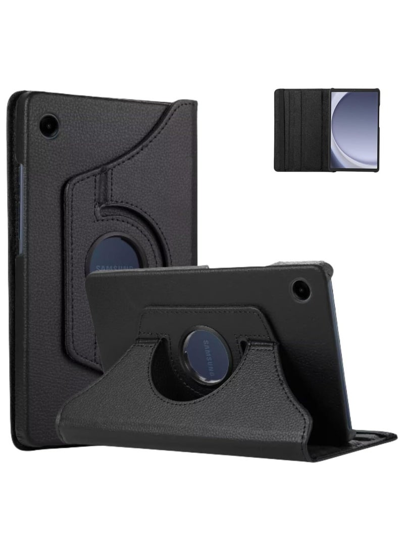 VKL Case Compatible with Samsung Galaxy Tab A9+ / A9 Plus 11-Inch 2023 Leather Cover Swivel Unique Stand Anti-Fall Auto Sleep/Wake (Black) - Image 1