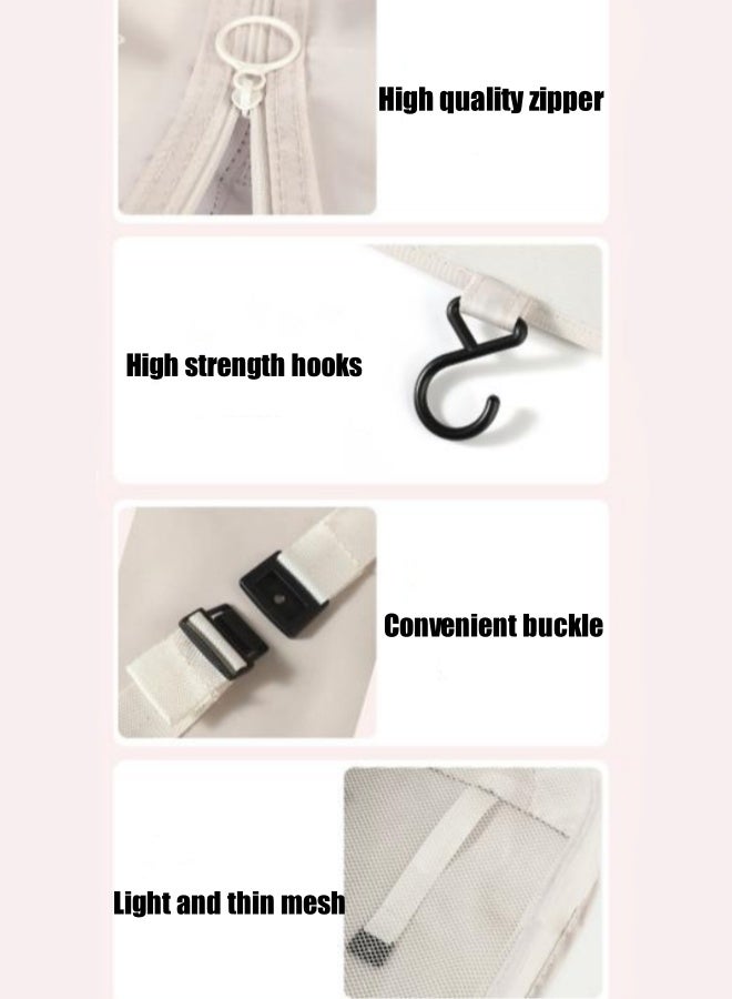 أوبتيكو مجموعة من 6 مكعبات تعبئة، مكعبات تعبئة أمتعة السفر، حقائب تنظيم تعبئة الأمتعة، حقائب أساسيات السفر، حقيبة ضغط الأمتعة لتنظيم السفر بكفاءة (بيج) - Image 5