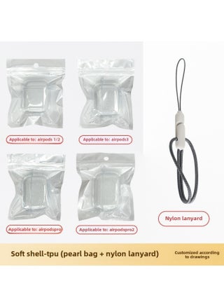 For Apple Headset Airpods4 Wireless Bluetooth Headset Protective Cover TPU Transparent Headset Protective Cover Material-Color:Tpu Soft Shell + Pearlescent Bag + Nylon Lanyard-Applicable Models:Fifth Generation=pro2: No Ears - pzsku/ZD551C4666F6F0638A354Z/45/1746202675/8e9b932d-7171-4601-8b5b-38ddc294b0d6