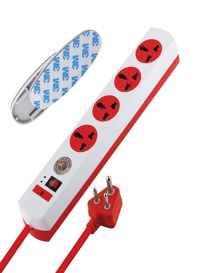 MX 4‑Socket Universal Extension Board with Surge Protection - 5 M Heavy‑Duty Power Strip with Master Switch & Spike Guard - Image 1