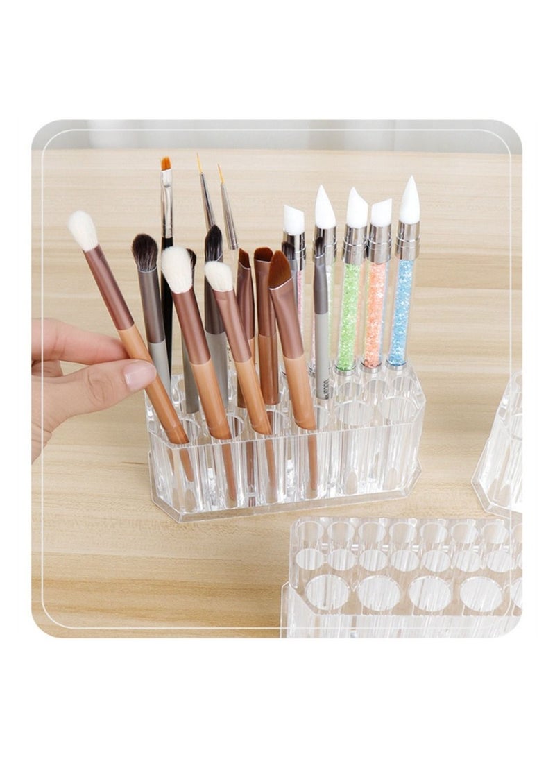 26 Holes Cosmetic Brushes Storage Box Acrylic Holder Organizer Beauty Container Makeup Brushes Pens Tool Kit Display Shelf Holder - Image 1