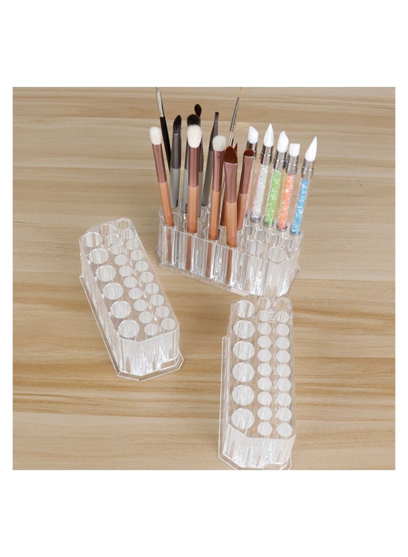 26 Holes Cosmetic Brushes Storage Box Acrylic Holder Organizer Beauty Container Makeup Brushes Pens Tool Kit Display Shelf Holder - Image 2