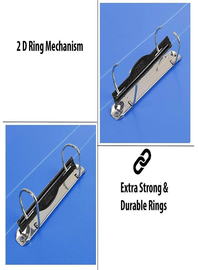 VAVIA Plastic File Folder 2D Ring Binder F/S Legal Size Tough & Durable Ring Binder Box Board File Blue - 4 - Image 2