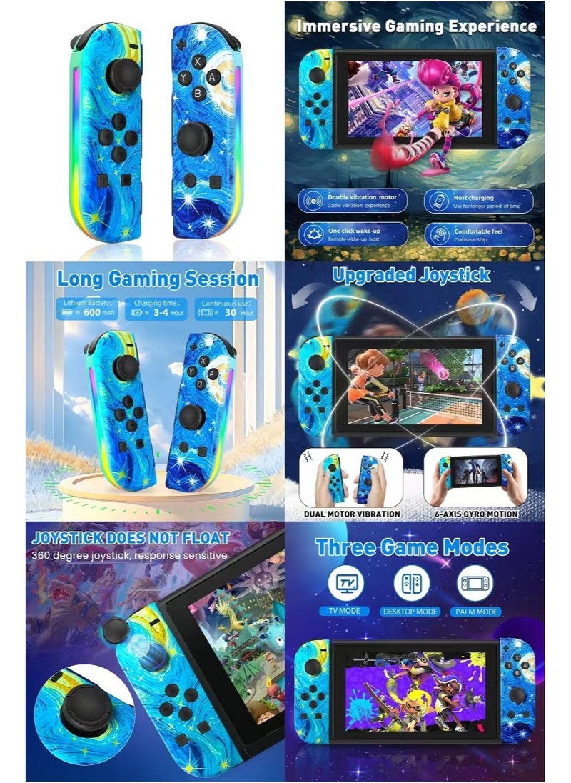 Ipega - Wireless Bluetooth Controller for Switch Joy-Con, RGB Lighting, Wake-Up Function, Vibration, Motion Sensing - Image 1