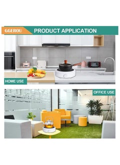 GGEROU Electric Mini Coffee Pot Warmer with 900ml Teapot,800W Electric Ceramic Stove Round Hot Plate,Heater Stove Countertop Burner for Boiling Water,Tea,Coffee (White)  - Image 5