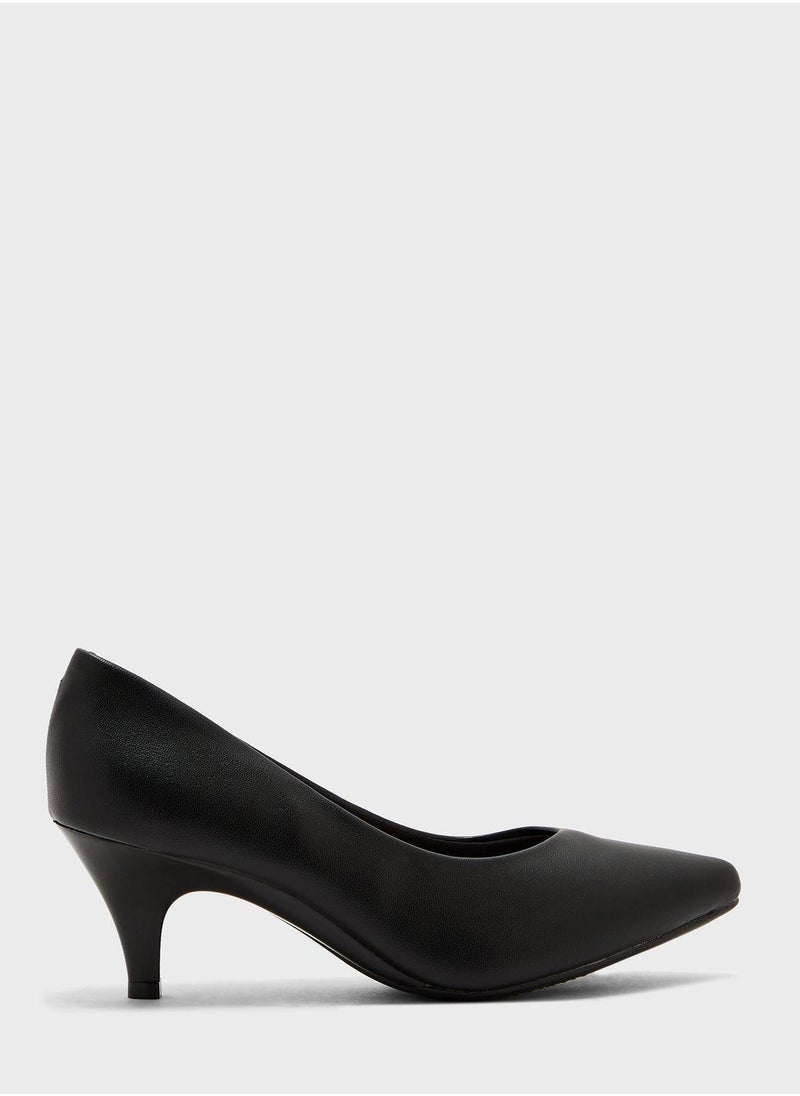 Beira Rio Kalani Pointed Toe Mid Heel Pumps  - Image 1