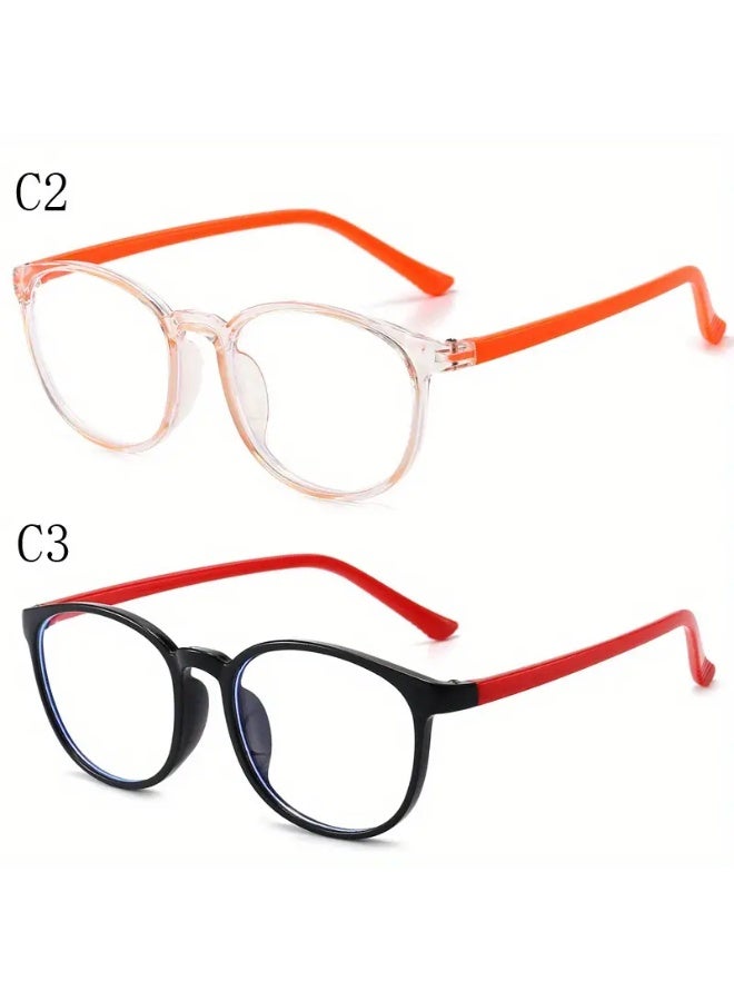 سينت هاوس نظارات شمسية أنيقة بإطار مربع كبير، بألوان زاهية ومنعشة، مناسبة للأولاد والبنات والطلاب والمدرسة والعمل، ودعائم تصوير (مع حافظة). نظارات زرقاء ساطعة، نظارات طبية - Image 5