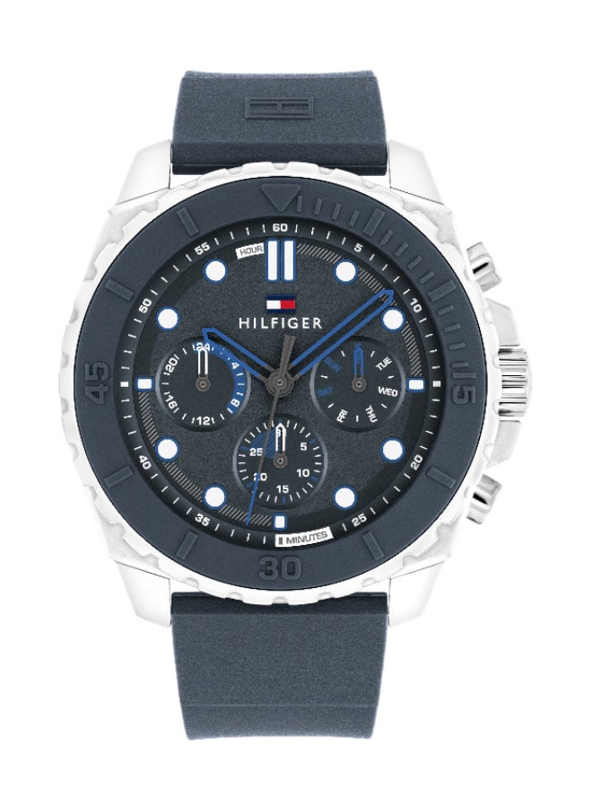 TOMMY HILFIGER ROUND ANALOG MEN'S BLUE CASE WATCH - 1710687 - Image 1