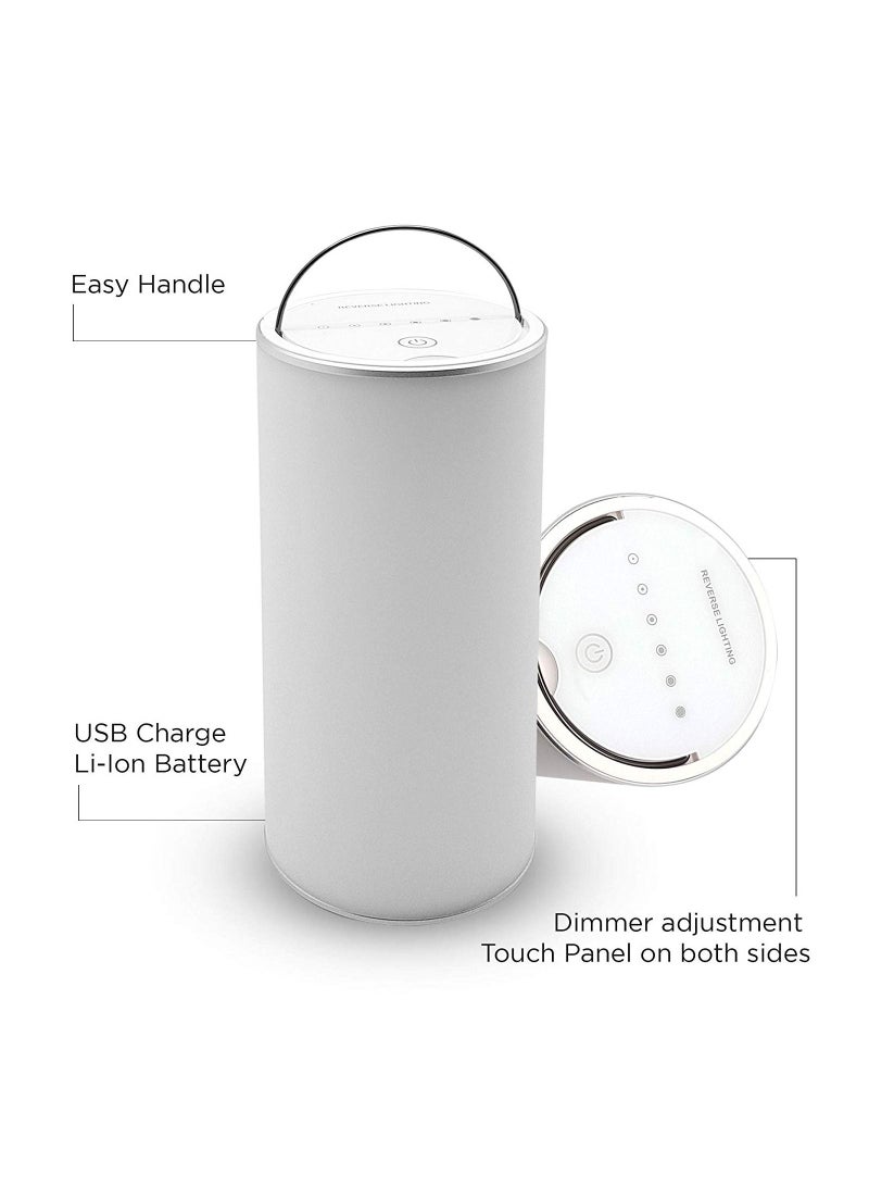 ESKY Reverse Lamp Portable Led Lamp Rechargeable Battery Lamp with USB Outdoor Wireless Light with Handle Warm and Cool Light Brightness Adjustment Function Modern Design - Image 5