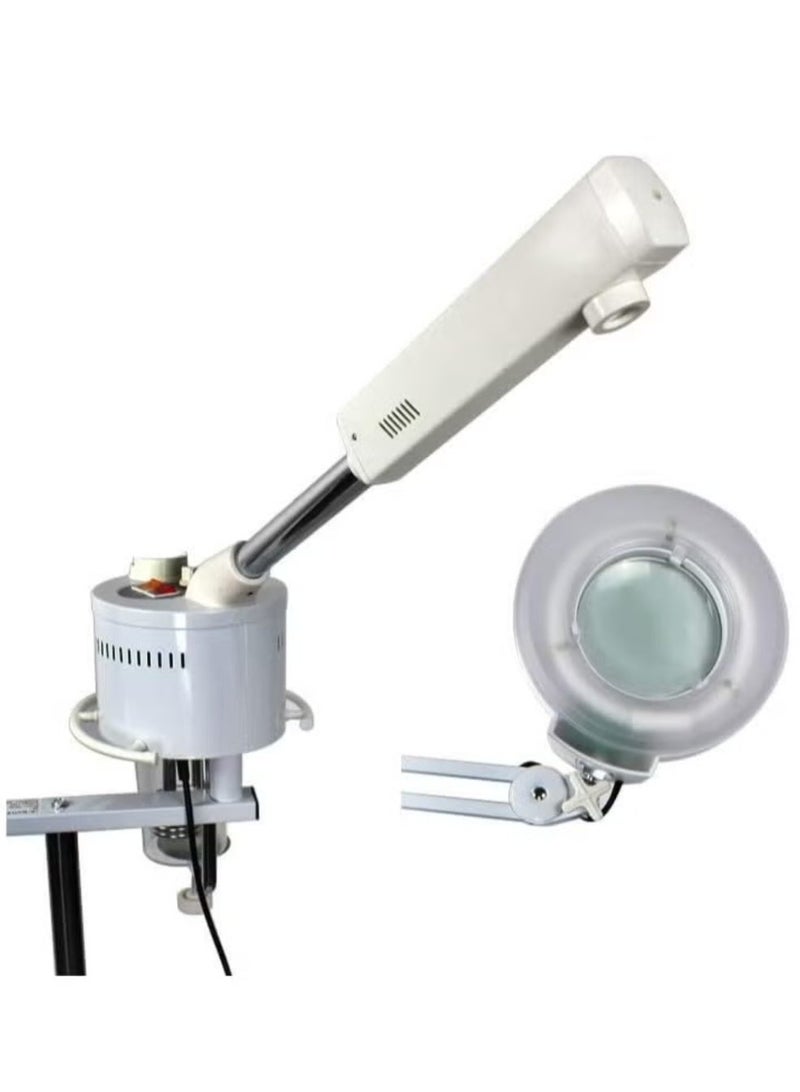 HK Facial Steamer With Magnifying Lamp Facial Steamer With Magnifying Glass Professional Micro Mist Hair Steamer For Salon Use - Image 3