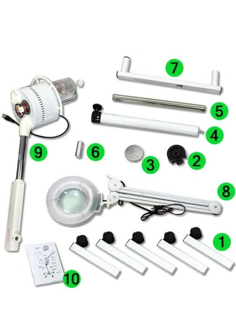 HK Facial Steamer With Magnifying Lamp Facial Steamer With Magnifying Glass Professional Micro Mist Hair Steamer For Salon Use - Image 4
