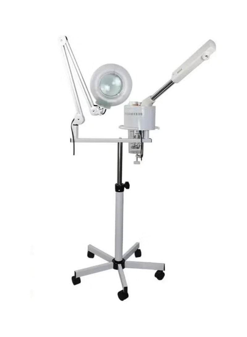 HK Facial Steamer With Magnifying Lamp Facial Steamer With Magnifying Glass Professional Micro Mist Hair Steamer For Salon Use - Image 1
