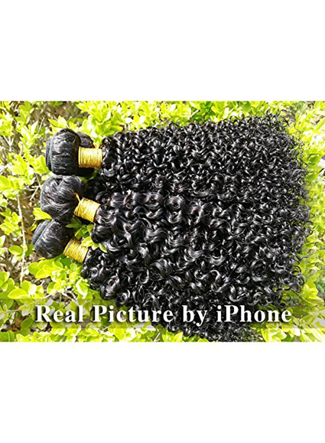 EMOL حزم شعر بشري مجعد EMOL للشعر المجعد الطبيعي للنساء السود 8 10 12 بوصة حزم شعر أفرو مجعد بشري 3 حزم شعر مجعد - Image 3