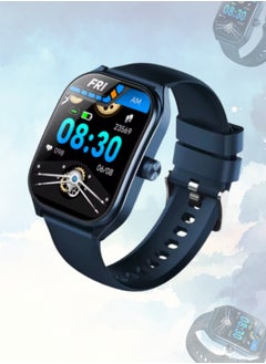 AOLON Curve Smart Watch for Men Women (Answer/Make Call), 2.01" Fitness Tracker with 120+ Sport Modes Heart Rate Sleep Blood Oxygen Monitor, IP68 Waterproof Fitness Watch for Android iOS (Blue)  - Image 1