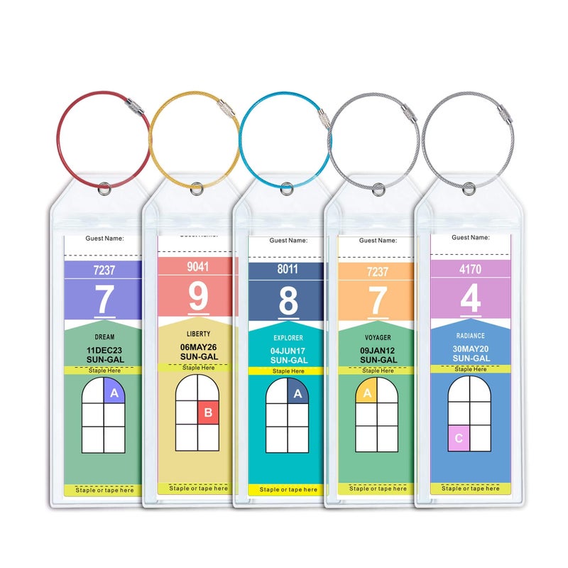 Jollyants Cruise Luggage Tag Holder for Royal Caribbean & Celebrity 5 Pack, Cruise Ship Essentials 2025 Waterproof, Cruise Must Haves Durable - Image 1