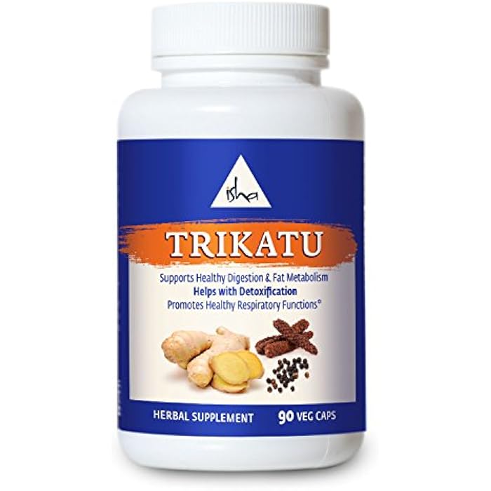 ISHA Organic Trikatu Supplements - Natural Herbal Supplement, 500 mg ea (90 Veg caps) - Image 1