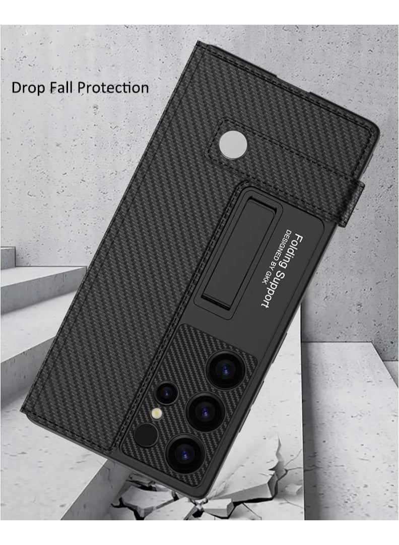 general Compatible Samsung Galaxy S25 Ultra Phone Case, Deluxe Leather Flip Wallet Phone Case with Card Slot, Galaxy S25 Ultra Shockproof Protective Stand Cover - Image 5