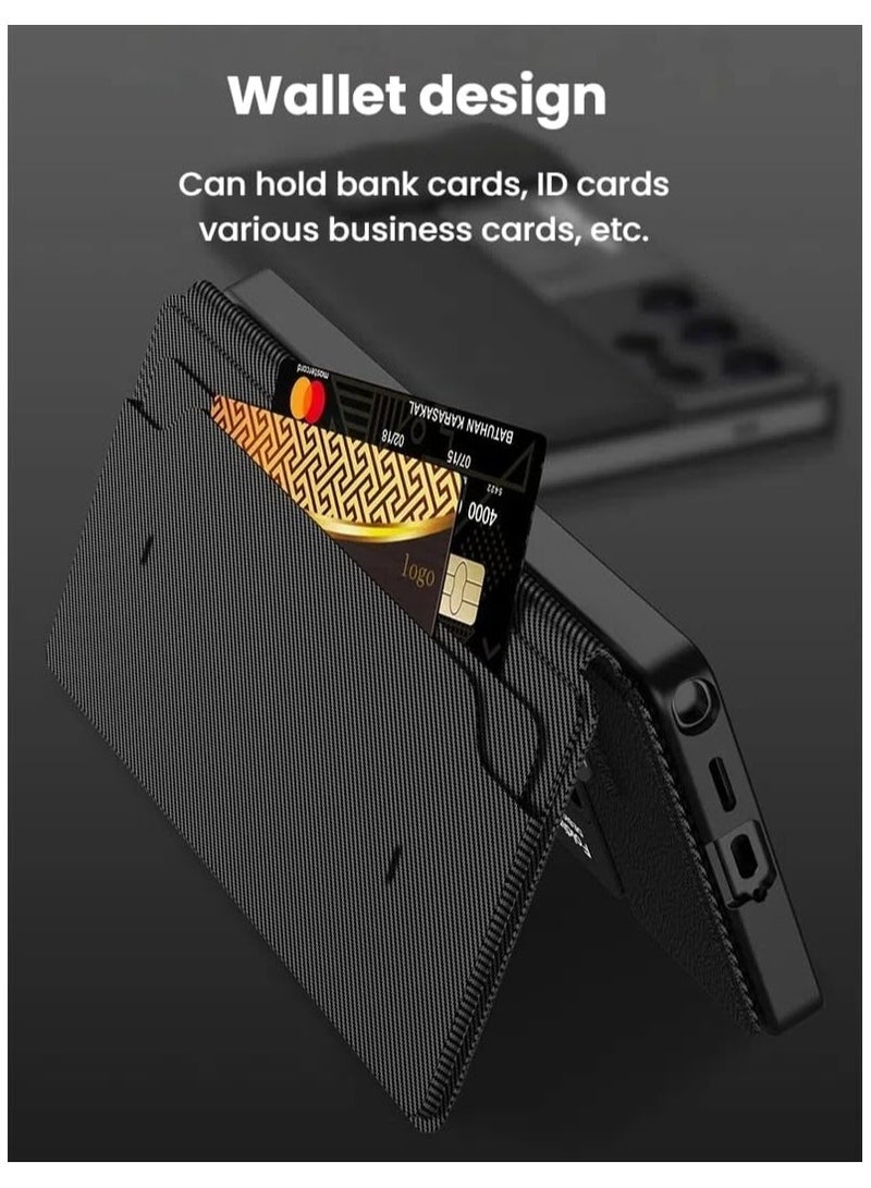 general Compatible Samsung Galaxy S25 Ultra Phone Case, Deluxe Leather Flip Wallet Phone Case with Card Slot, Galaxy S25 Ultra Shockproof Protective Stand Cover - Image 4