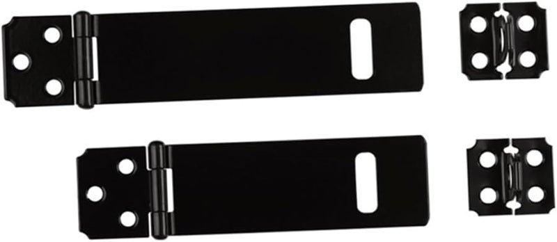 5 قطعة من قفل الحديد الأسود مع قفل مشبك للأبواب والخزائن وأبواب المرآب بمسامير مخفية - Image 3