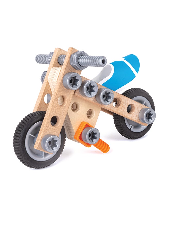 Hape Build ’n’ Drive Motorbike Set | Building and Construction Toy Motorcycle, For Kids Ages 3+ Years - Image 1