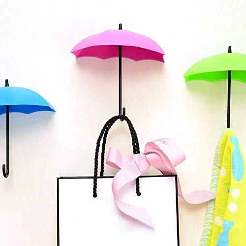 SWAB Plastic Multipurpose Umbrella, Key, Hat Holder Wall Hanging Hook (11x3x6cm,Multicolor) - Set of 06 - Image 5